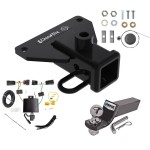 Trailer Tow Hitch For 20-25 Jeep Gladiator Complete Package w/ Wiring and 2" Ball