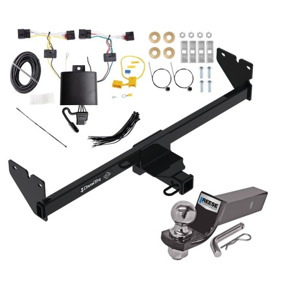 Trailer Tow Hitch For 20-24 Volkswagen Atlas Cross Sport Complete Package w/ Wiring and 2" Ball