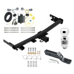 Trailer Tow Hitch For 14-18 Jeep Cherokee Trailhawk Complete Package w/ Wiring and 2" Ball