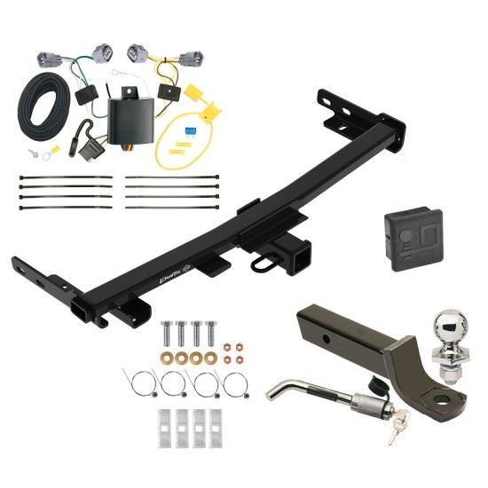 Trailer Tow Hitch For 14-18 Jeep Cherokee Trailhawk Deluxe Package Wiring 2" Ball Mount and Lock