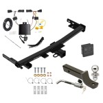 Trailer Tow Hitch For 19-23 Jeep Cherokee Trailhawk Deluxe Package Wiring 2" Ball Mount and Lock