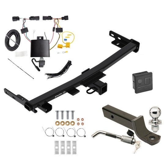 Trailer Tow Hitch For 19-23 Jeep Cherokee Trailhawk Deluxe Package Wiring 2" Ball Mount and Lock