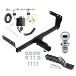 Trailer Tow Hitch For 21-24 Nissan Rogue 2" Receiver Class 3 w/ Wiring Harness Kit + 1-7/8" Ball