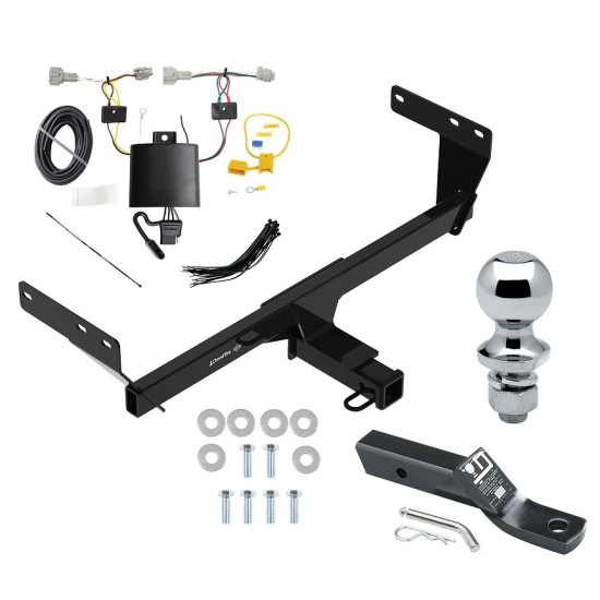 Trailer Tow Hitch For 21-24 Nissan Rogue 2" Receiver Class 3 w/ Wiring Harness Kit + 1-7/8" Ball