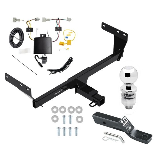 Trailer Tow Hitch For 21-24 Nissan Rogue Complete Package w/ Wiring Harness Kit and 2" Ball