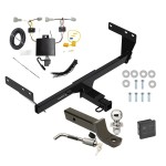 Trailer Tow Hitch For 21-24 Nissan Rogue Deluxe Package Wiring 2" Ball Mount and Lock