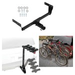 Trailer Hitch w/ 4 Bike Rack For 21-24 Nissan Rogue Approved for Recreational & Offroad Use Carrier for Adult Woman or Child Bicycles Foldable