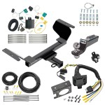 Trailer Hitch Tow Package w/ 7-Way RV Wiring For 18-21 Chevrolet Equinox w/ 2" Drop Mount 2" Ball Class 3 2" Receiver 