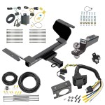 Trailer Hitch Tow Package w/ 7-Way RV Wiring For 18-22 Chevrolet Equinox w/ 2" Drop Mount 2" Ball Class 3 2" Receiver 