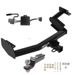 Tow Package For 20-22 Hyundai Palisade KIA Telluride Trailer Hitch w/ Wiring 2" Drop Mount 2" Ball 2" Receiver 