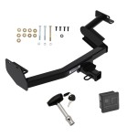 Trailer Tow Hitch For 20-24 KIA Telluride Hyundai Palisade 2" Receiver w/ Security Lock Pin Key