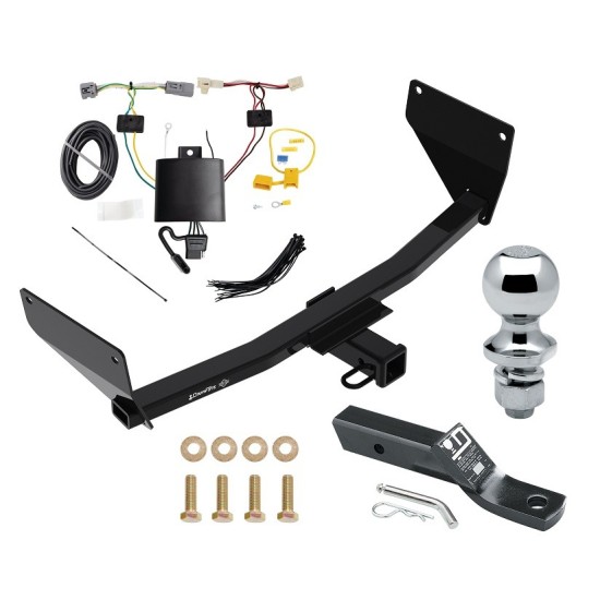 Trailer Tow Hitch For 21-23 Toyota Venza Class 3 2" Receiver Complete Package w/ Wiring and 1-7/8" Ball