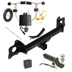 Trailer Tow Hitch For 21-23 Tesla Y Deluxe Package Wiring 2" Ball Mount and Lock