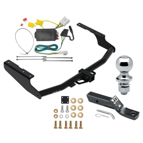 Trailer Tow Hitch For 14-19 Toyota Highlander Except XSE w/ Wiring Harness Kit and 1-7/8" Ball