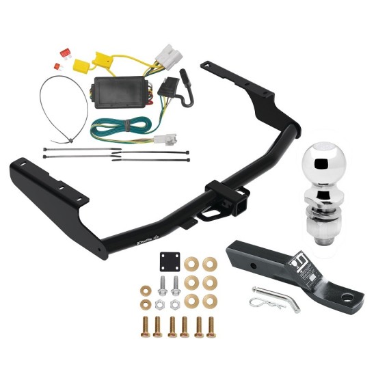 Trailer Tow Hitch For 14-19 Toyota Highlander Except XSE Complete Package w/ Wiring Harness Kit and 2" Ball