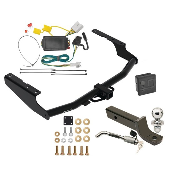 Trailer Tow Hitch For 14-19 Toyota Highlander Except XSE Deluxe Package Wiring 2" Ball Mount and Lock