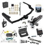 For 2014-2019 Toyota Highlander Trailer Hitch Tow PKG w/ 4-Flat Wiring + Triple Ball Ball Mount 1-7/8" & 2" & 2-5/16" Trailer Balls w/ Tow Hook + Wiring Bracket + Hitch Cover + Dual Hitch & Coupler Locks + Wiring Tester + Ball L