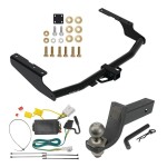 For 2014-2019 Toyota Highlander Trailer Hitch Tow PKG w/ 4-Flat Wiring + Interlock Tactical Starter Kit w/ 3-1/4" Drop & 2" Ball By Draw-Tite