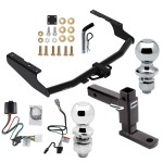 For 2020-2023 Toyota Highlander Trailer Hitch Tow PKG w/ 4-Flat Wiring + Adjustable Drop Rise Ball Mount + Pin/Clip + 2" Ball + 1-7/8" Ball (Excludes: w/Twin-Tip Exhaust Models) By Draw-Tite