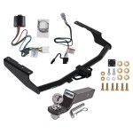 Tow Package For 20-23 Toyota Highlander Except w/ Twin-Tip Exhaust and XSE Trailer Hitch w/ Wiring 2" Drop Mount 2" Ball 2" Receiver