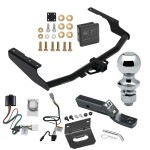 For 2020-2023 Toyota Highlander Trailer Hitch Tow PKG w/ 4-Flat Wiring + Ball Mount w/ 2" Drop + 1-7/8" Ball + Wiring Bracket + Hitch Cover (Excludes: w/Twin-Tip Exhaust Models) By Draw-Tite