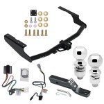 For 2020-2023 Toyota Highlander Trailer Hitch Tow PKG w/ 4-Flat Wiring + Ball Mount w/ 2" Drop + 2" Ball + 2-5/16" Ball (Excludes: w/Twin-Tip Exhaust Models) By Draw-Tite