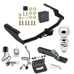 For 2020-2023 Toyota Highlander Trailer Hitch Tow PKG w/ 4-Flat Wiring + Ball Mount w/ 2" Drop + 2-5/16" Ball + Wiring Bracket + Hitch Cover (Excludes: w/Twin-Tip Exhaust Models) By Draw-Tite