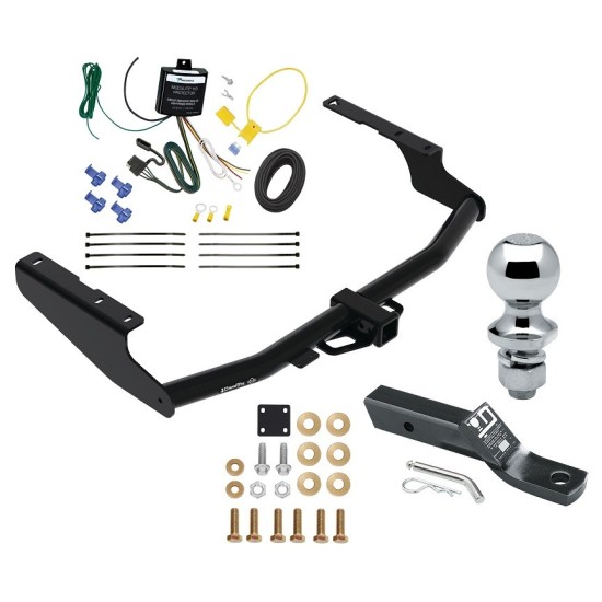 Trailer Tow Hitch For 18-21 Lexus Rx350L Except XSE Complete Package w/ Wiring Harness Kit and 1-7/8" Ball