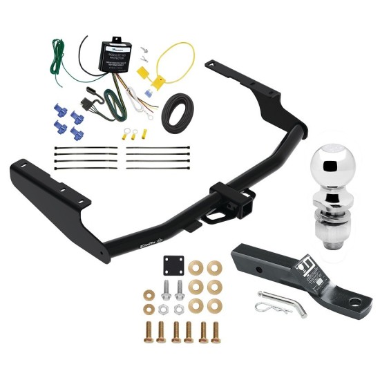 Trailer Tow Hitch For 18-21 Lexus Rx350L Except XSE 2" Receiver w/ Wiring Harness Kit and 2" Ball