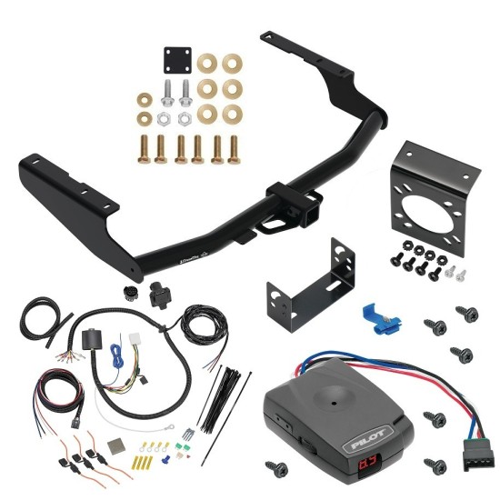 For 2014-2019 Toyota Highlander Trailer Hitch Tow PKG w/ Pro Series Pilot Brake Control + 7-Way RV Wiring By Draw-Tite