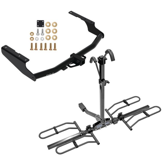 Trailer Tow Hitch For 18-21 Lexus Rx350L 14-23 Toyota Highlander Except XSE 2" Receiver Platform Style 2 Bike Rack