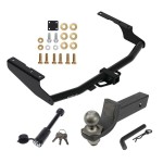 For 2018-2019 Lexus RX350L Trailer Hitch Tow PKG + Interlock Tactical Starter Kit w/ 2" Drop & 2" Ball + Tactical Dogbone Lock (For Prepped w/Factory Tow Plug (See Instructions Prior to Installation) Models) By Draw-Tite