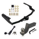 For 2014-2019 Toyota Highlander Except XSE Trailer Hitch Tow PKG + Interlock Tactical Starter Kit w/ 3-1/4" Drop & 2" Ball + Tactical Dogbone Lock By Draw-Tite