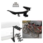 Trailer Hitch w/ 4 Bike Rack For 22-24 Acura MDX 23-24 Honda Pilot Approved for Recreational & Offroad Use Carrier for Adult Woman or Child Bicycles Foldable