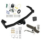 Trailer Tow Hitch For 21-24 Mercedes-Benz GLA250 Deluxe Package Wiring 2" Ball Mount and Lock