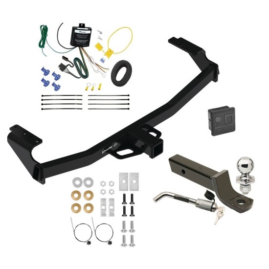 Trailer Tow Hitch For 21-24 Mercedes-Benz GLA250 Deluxe Package Wiring 2" Ball Mount and Lock