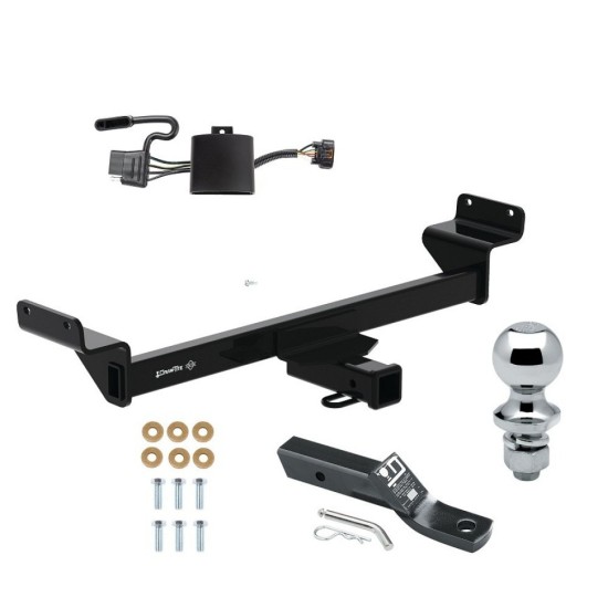 Trailer Tow Hitch For 22-24 Hyundai Tucson 2" Receiver Class 3 w/ Wiring Harness Kit and 1-7/8" Ball