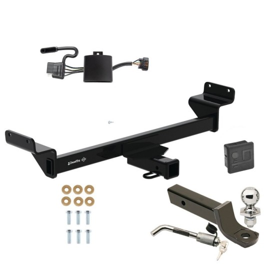 Trailer Tow Hitch For 22-24 Hyundai Tucson 2" Receiver Class 3 Deluxe Package w/ Wiring 2" Ball Mount and Lock