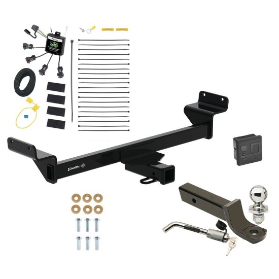 Trailer Tow Hitch For 23-24 KIA Sportage 2" Receiver Class 3 Deluxe Package w/ Zero Contact Wiring 2" Ball Mount and Lock