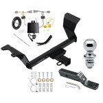 Trailer Tow Hitch For 18-24 Nissan Kicks Class 3 2" Receiver Complete Package w/ Wiring and 1-7/8" Ball