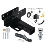 Trailer Tow Hitch For 21-24 Ford Bronco w/LED Taillights Class 3 2" Receiver Complete Package w/ Wiring and 1-7/8" Ball