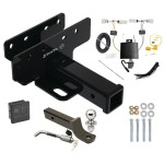 Trailer Tow Hitch For 21-24 Ford Bronco w/LED Taillights Deluxe Package Wiring 2" Ball Mount and Lock