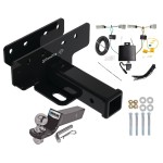 Trailer Tow Hitch For 21-24 Ford Bronco Except w/LED Taillights Complete Package w/ Wiring and 2" Ball