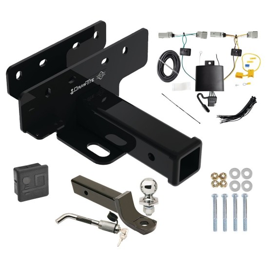 Trailer Tow Hitch For 21-24 Ford Bronco Except w/LED Taillights Deluxe Package Wiring 2" Ball Mount and Lock