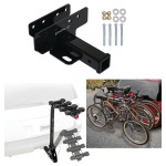 Trailer Hitch w/ 4 Bike Rack For 21-24 Ford Bronco Approved for Recreational & Offroad Use Carrier for Adult Woman or Child Bicycles Foldable