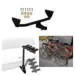 Trailer Hitch w/ 4 Bike Rack For 22-23 Mitsubishi Outlander Approved for Recreational & Offroad Use Carrier for Adult Woman or Child Bicycles Foldable