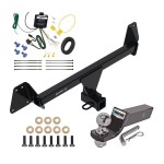 Trailer Tow Hitch For 22-23 Toyota Corolla Cross w/LED Taillights Complete Package w/ Wiring and 2" Ball