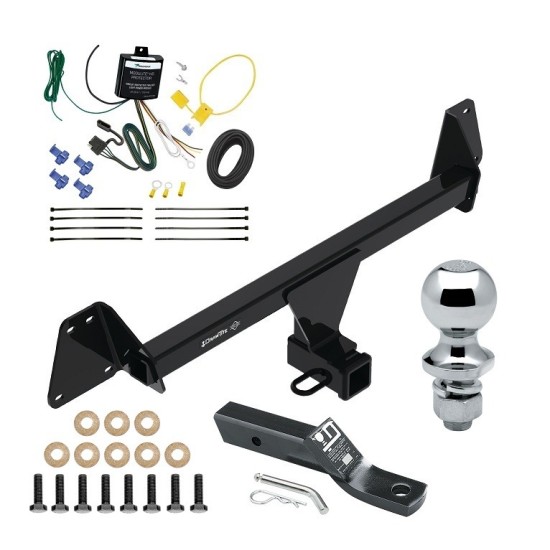 Trailer Tow Hitch For 22-23 Toyota Corolla Cross w/LED Taillights 2" Receiver Complete Package w/ Wiring and 1-7/8" Ball