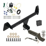 Trailer Tow Hitch For 22-23 Toyota Corolla Cross w/LED Taillights Deluxe Package Wiring 2" Ball Mount and Lock