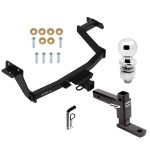 For 2022-2024 Hyundai Santa Cruz Trailer Hitch Tow PKG w/ Adjustable Drop Rise Ball Mount + Pin/Clip + 2" Ball By Draw-Tite